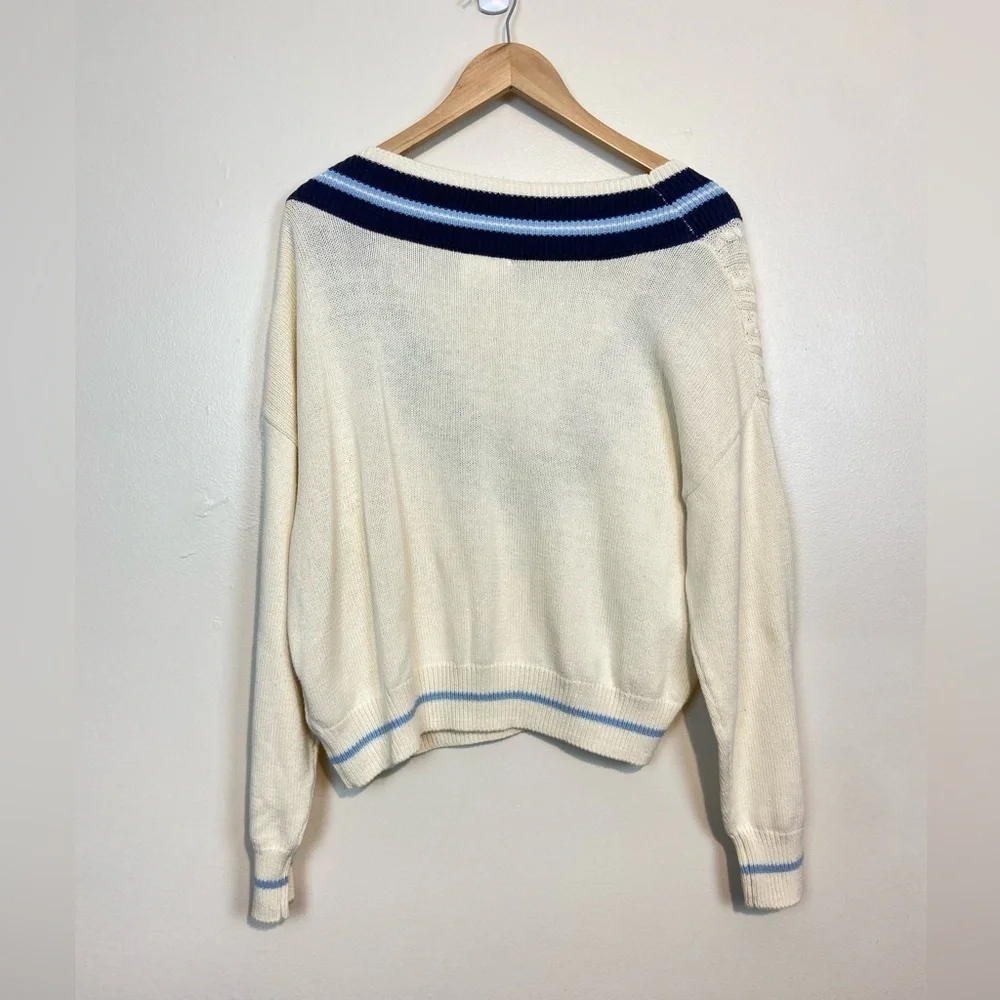 Anthropologie X Callahan Dee Vee Preppy Cable Knit Sweater